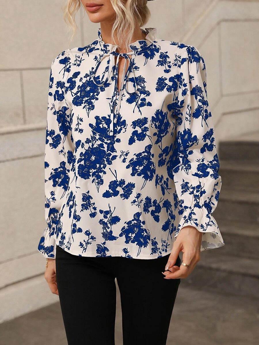 Blusa Bohemio Flores del Mar Elegancia Relajada