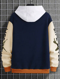 Thumbnail for Chaqueta Varsity Life Still en Color Azul y Detalles Gráficos