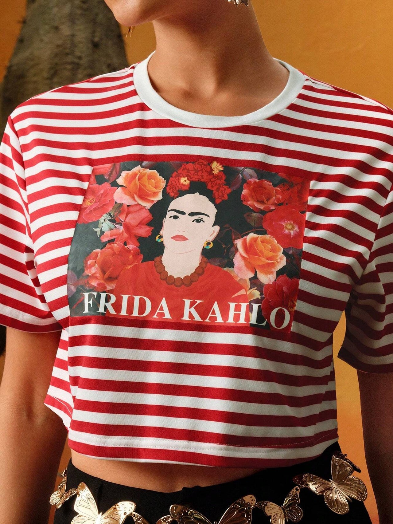 Vibrante Vermilion: Frida Stripe Top