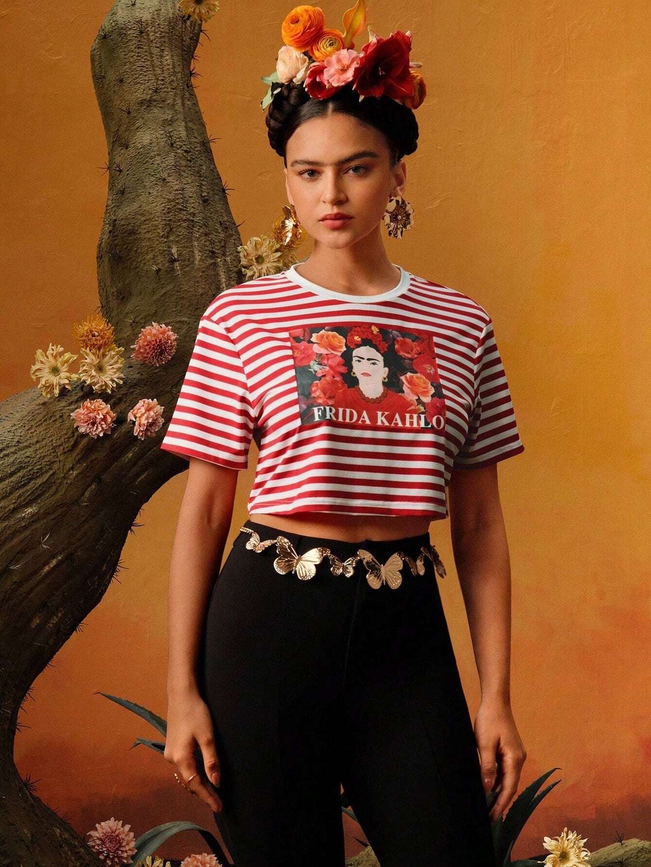 Vibrante Vermilion: Frida Stripe Top
