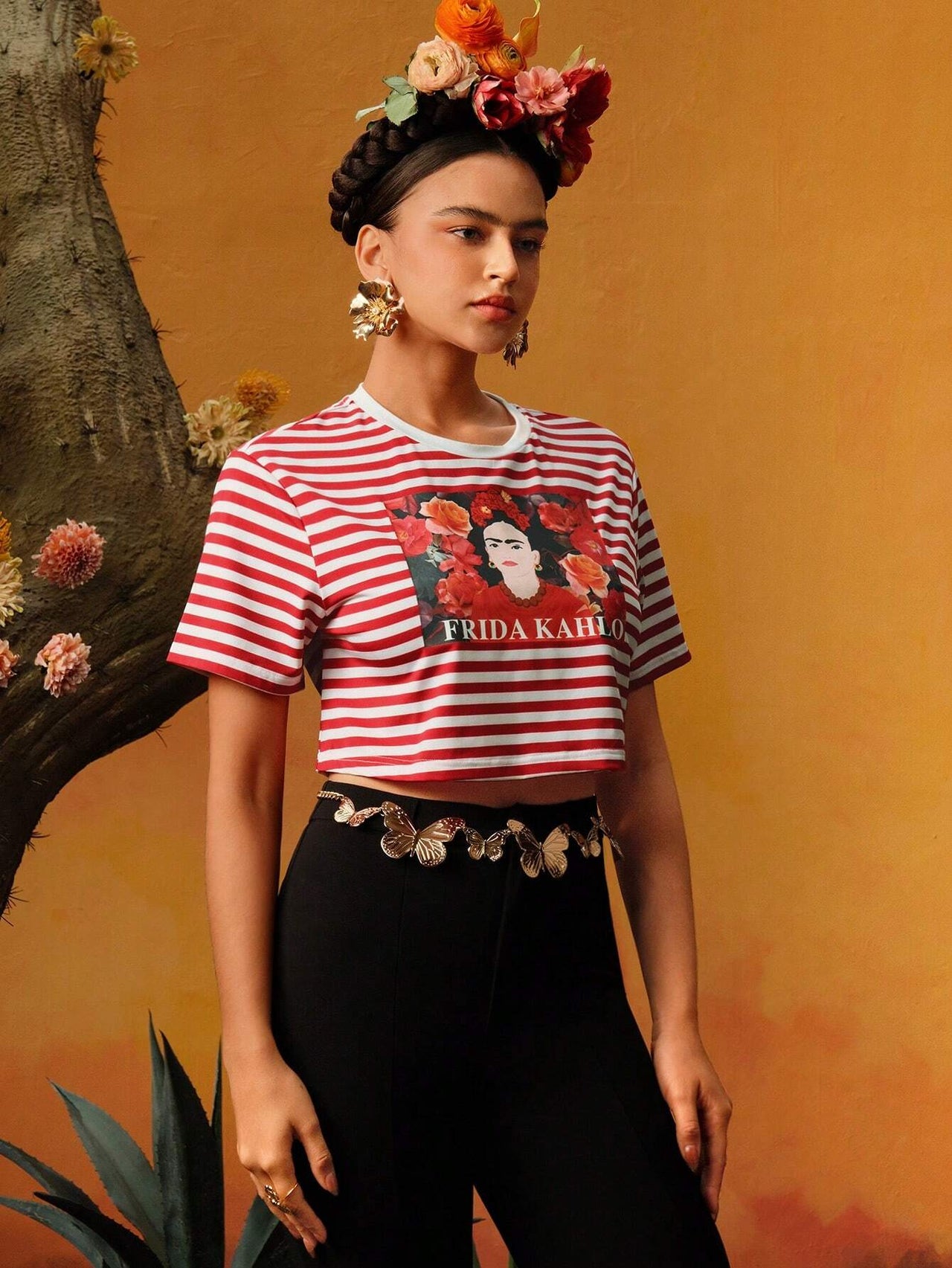 Vibrante Vermilion: Frida Stripe Top