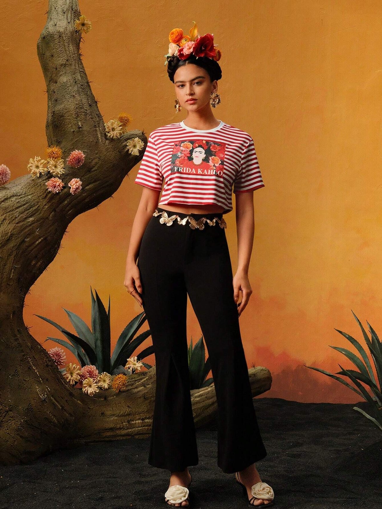 Vibrante Vermilion: Frida Stripe Top