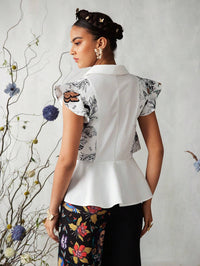 Thumbnail for Blusa Peplum Mariposas de Frida (Diseñada por Katharsis)