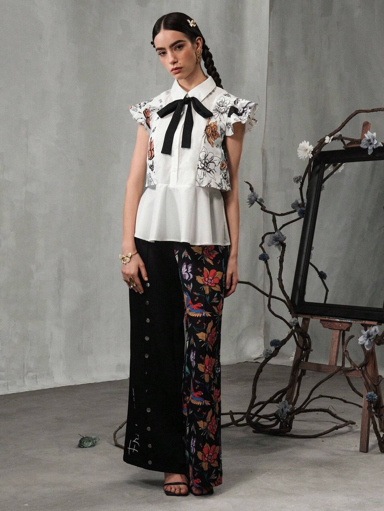 Blusa Peplum Mariposas de Frida (Diseñada por Katharsis)