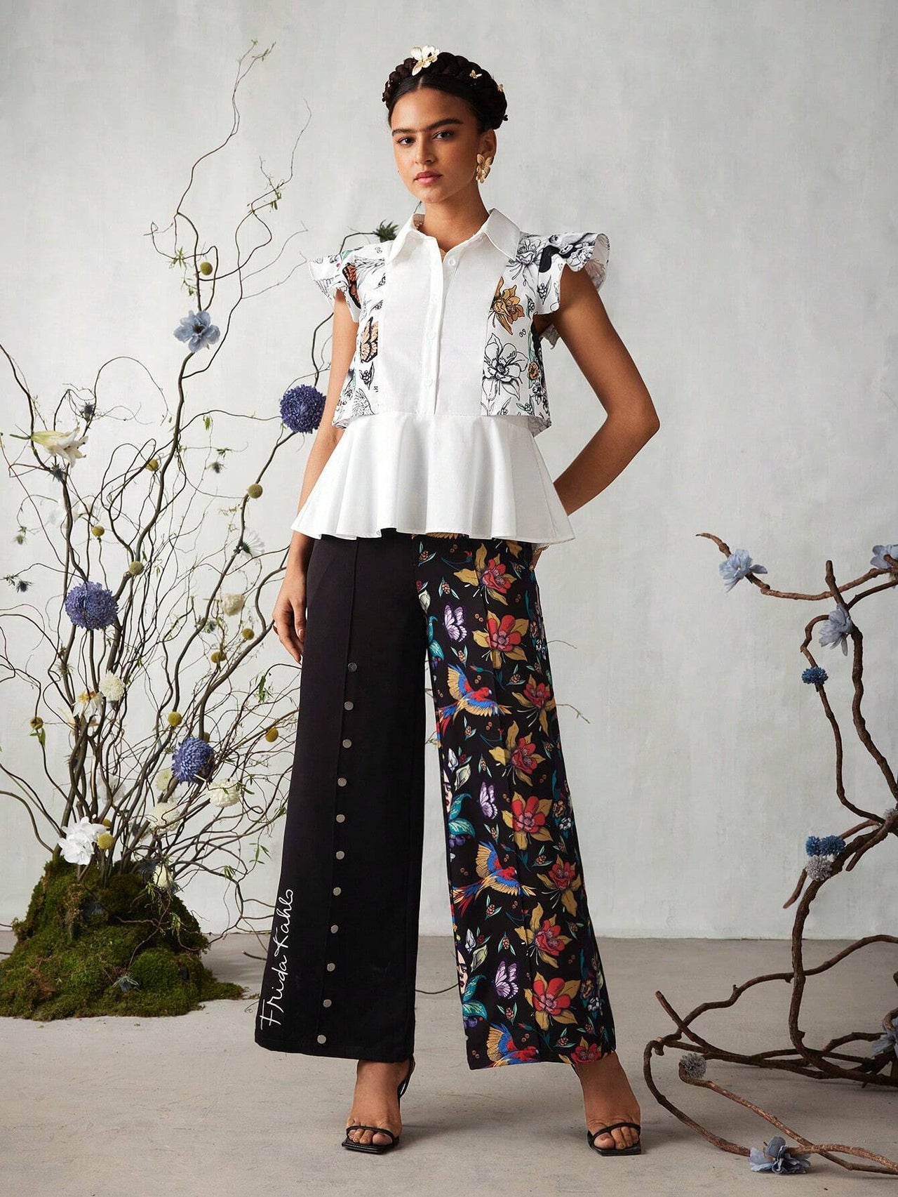 Blusa Peplum Mariposas de Frida (Diseñada por Katharsis)