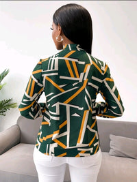 Thumbnail for Blusa Geometric de Manga Farol