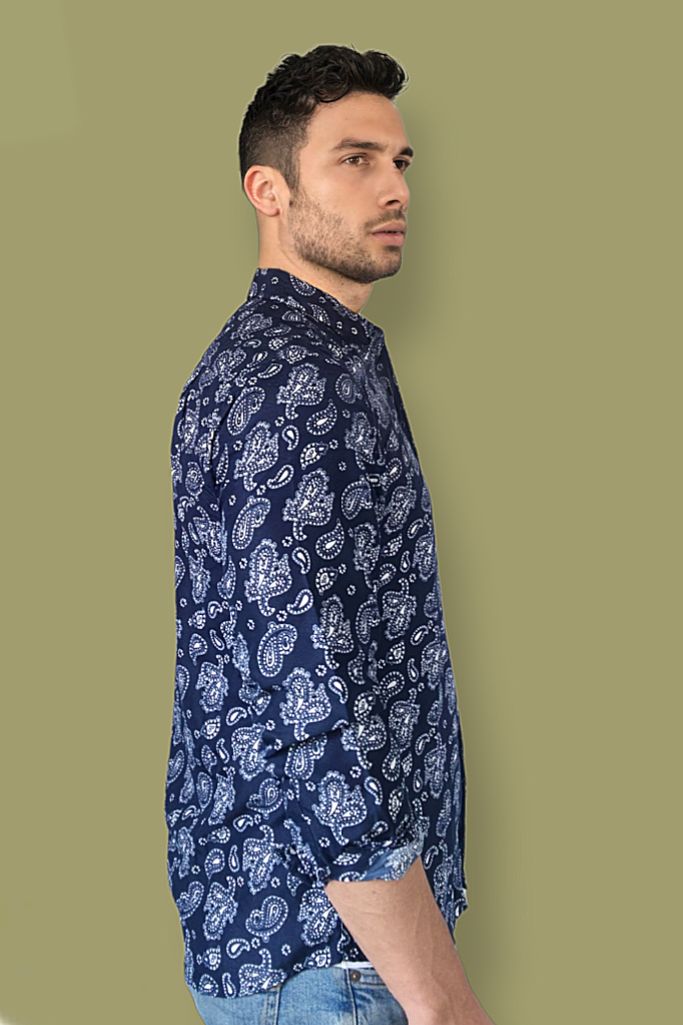 Camisa Manga Larga Navy Blue