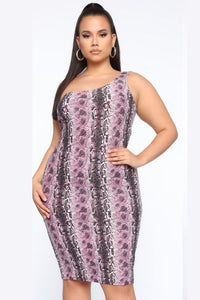 Thumbnail for Vestido Curvy Snake Print