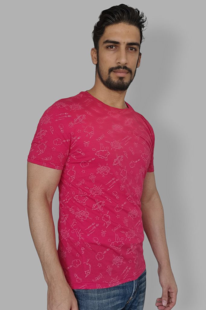 Playera Roja Street Manga Corta