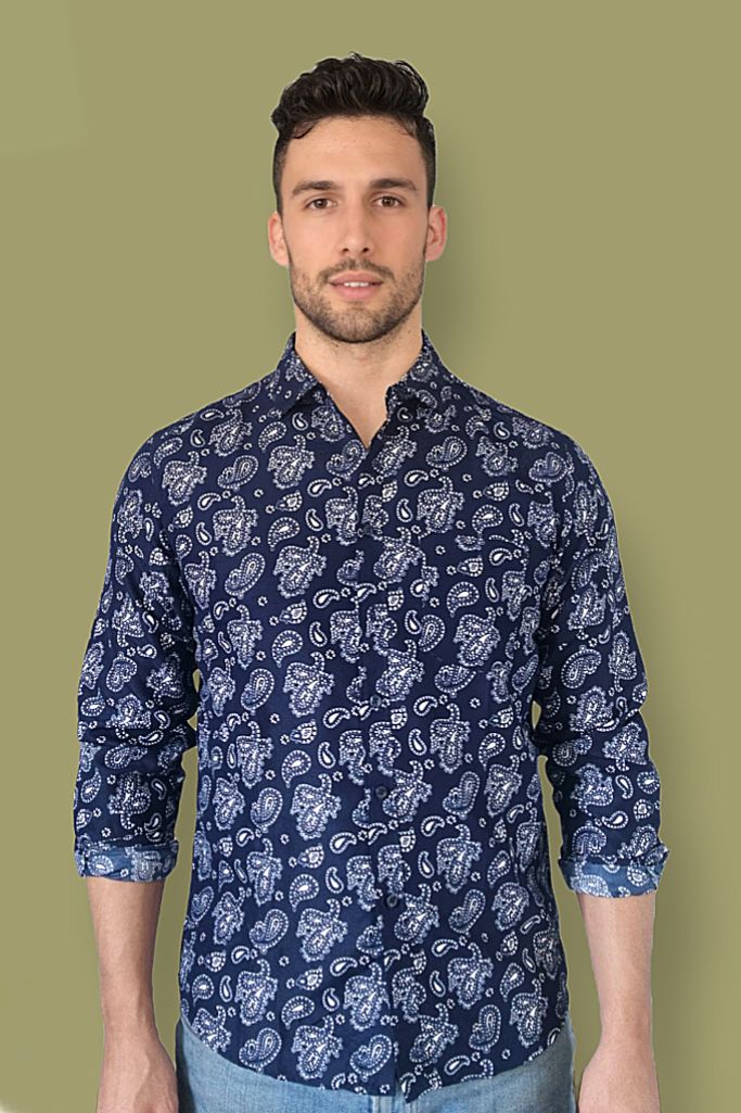 Camisa Manga Larga Navy Blue