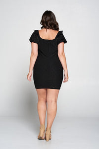 Thumbnail for Vestido Curvy Strech Black Cute