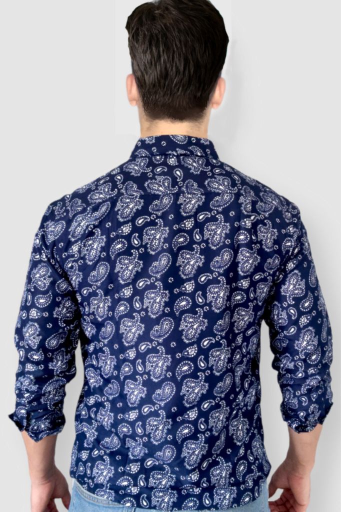 Camisa Manga Larga Navy Blue