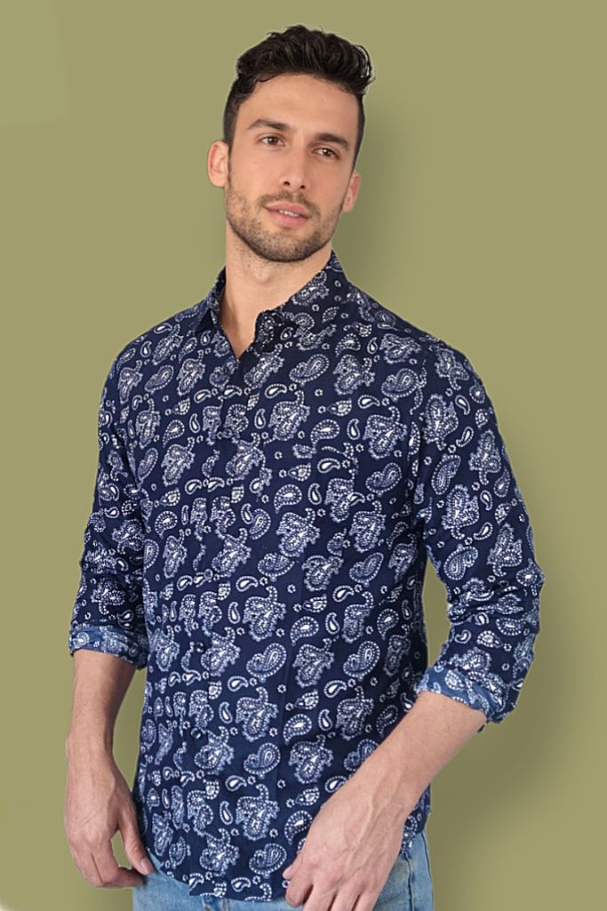 Camisa Manga Larga Navy Blue