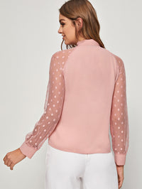 Thumbnail for Blusa Rosa Pálido de Lunares