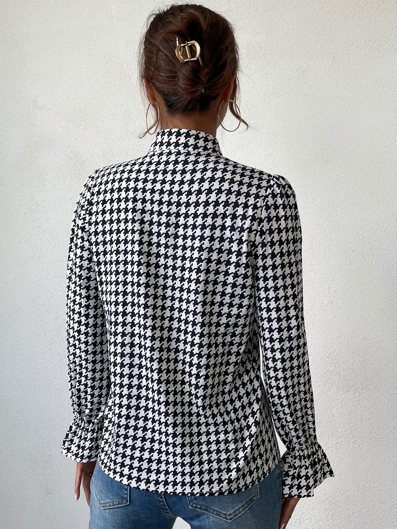 Blusa Executive en Blanco y Negro - Estilo Casual