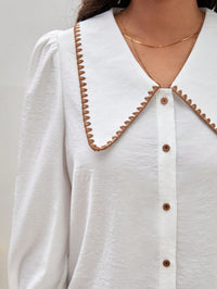 Thumbnail for Blusa Frenchy de Manga Larga en Blanco