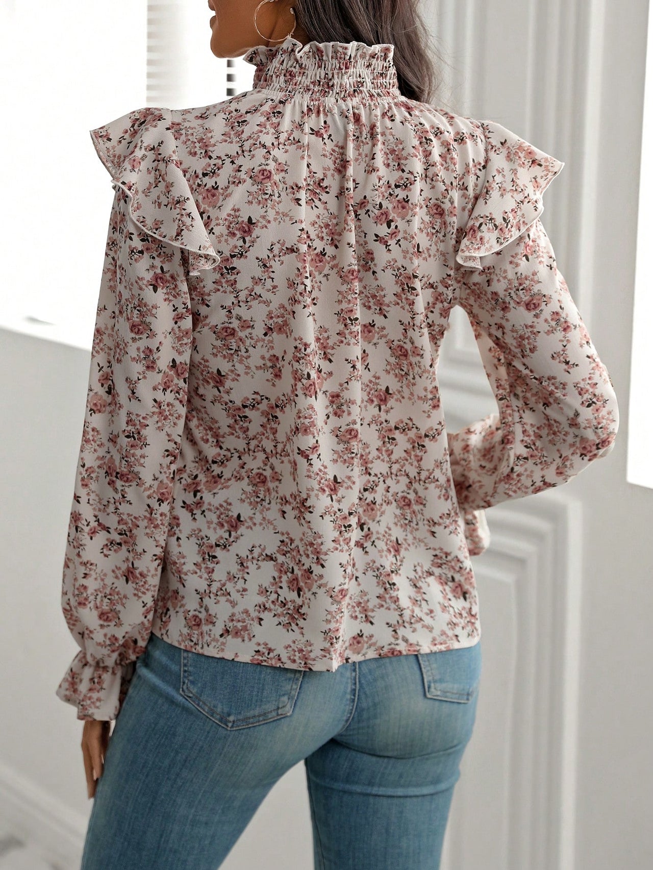Blusa Bohemia de Margaritas en Albaricoque