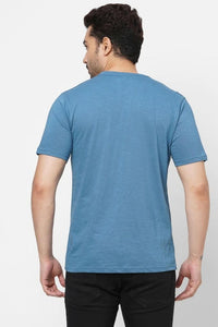 Thumbnail for Playera Casual Celeste Manga Corta Tinted