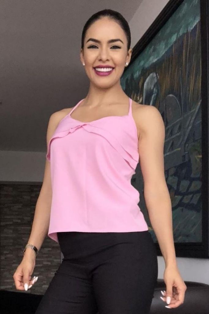 Blusa de Tirantes Petalos de Rosa