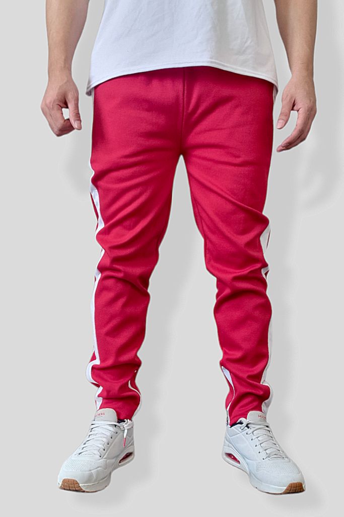 Jogger Red White Stripes Slim Fit