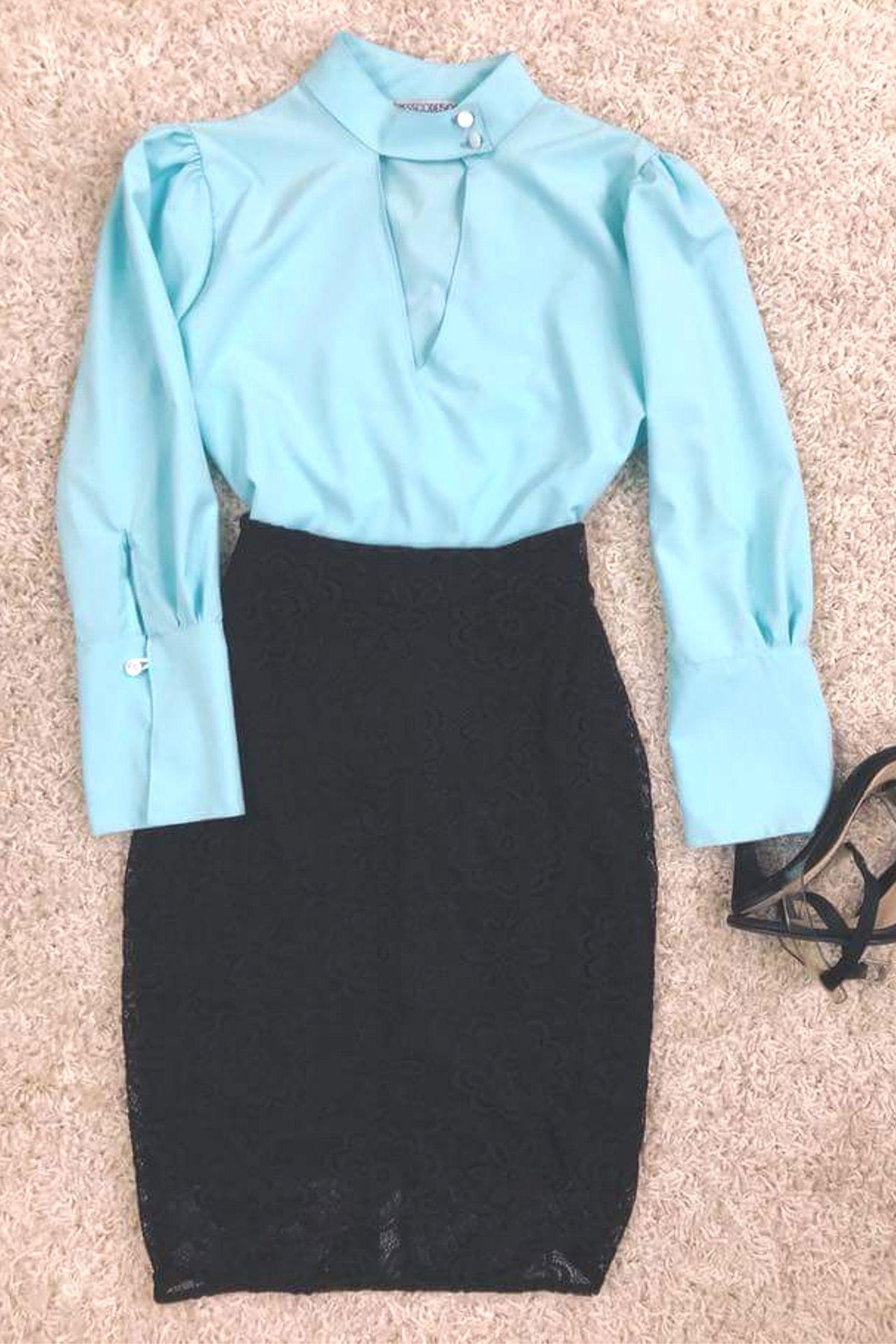 Blusa Choker Aqua-Dresscode502