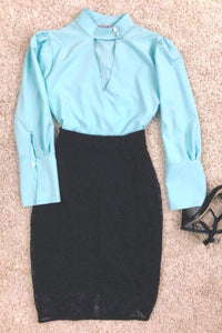Thumbnail for Blusa Choker Aqua-Dresscode502