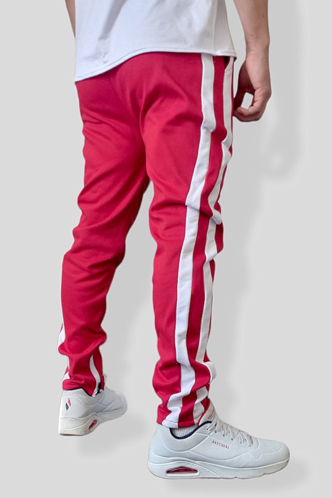 Jogger Red White Stripes Slim Fit