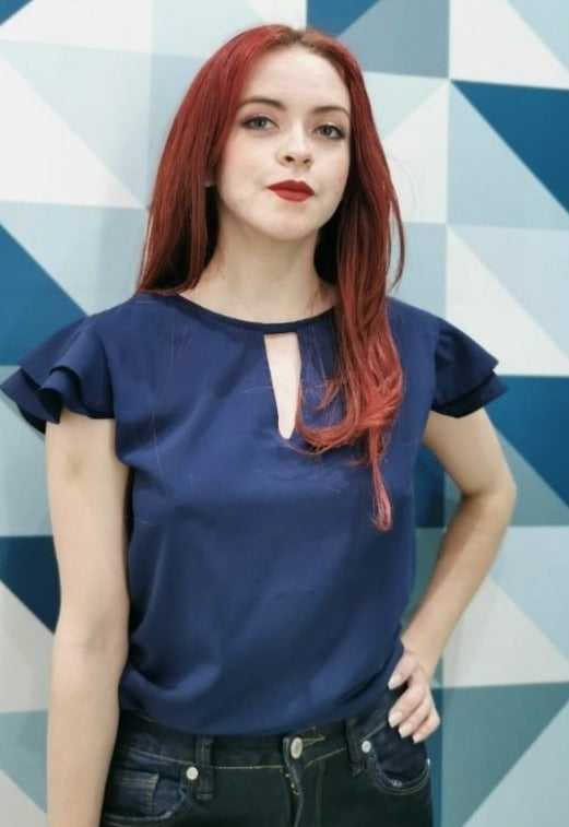 Blusa Bela de Hombros con Vuelitos