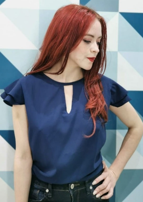 Blusa Bela de Hombros con Vuelitos