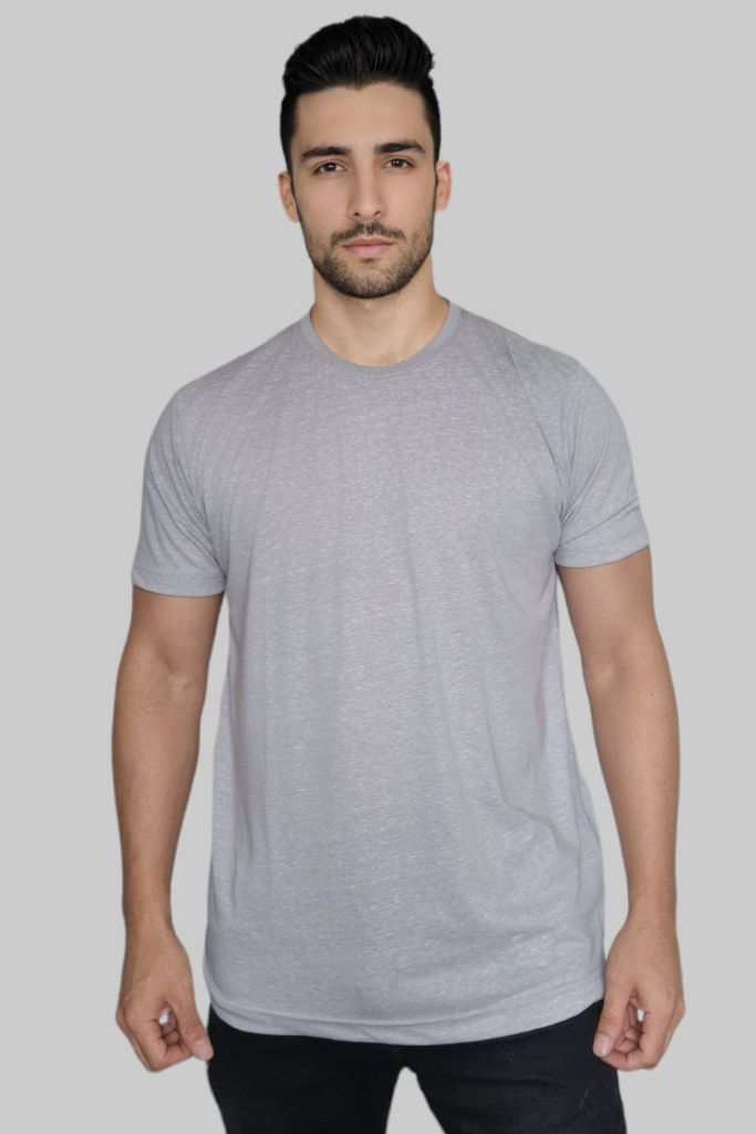 Playera Casual Gris Manga Corta Tinted