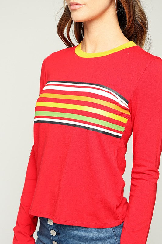 Playera Roja Arcoiris