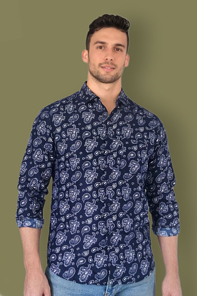 Camisa Manga Larga Navy Blue