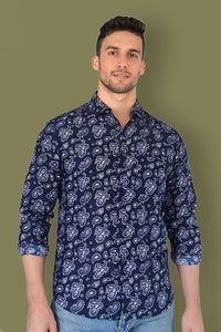 Thumbnail for Camisa Manga Larga Navy Blue