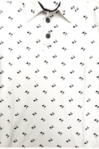 Thumbnail for Camisa Polo White Palm Trees