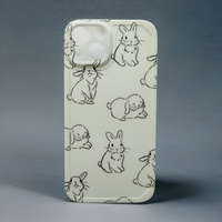 Thumbnail for Estuche de Iphone 14 de Silicona Liquida con Print de Conejos