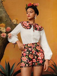 Thumbnail for Blusa Floral Frida  (Diseñada por Raul Orozco)