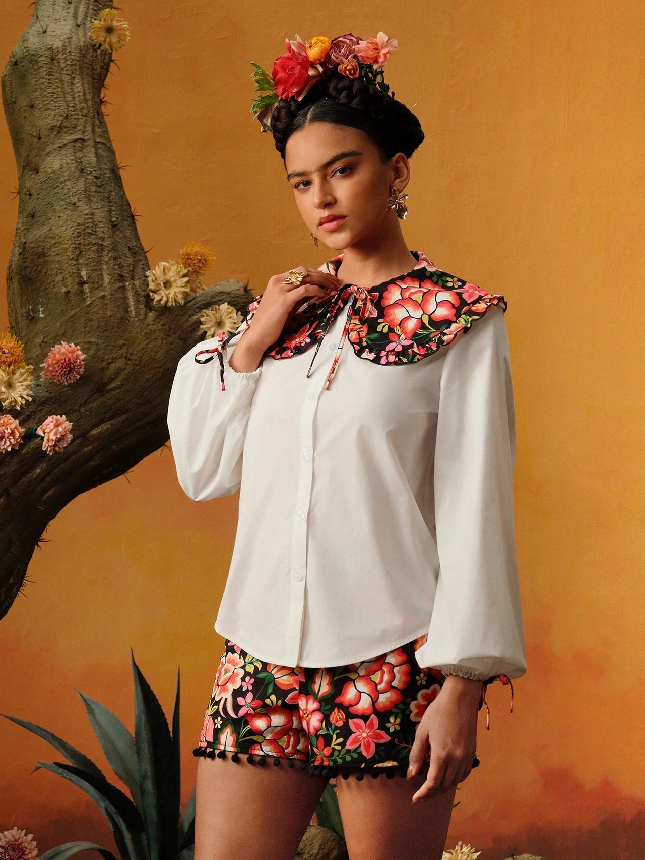 Blusa Floral Frida  (Diseñada por Raul Orozco)