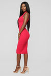 Vestido Red Pencil Cuello Alto-Dresscode502