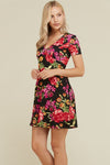 Vestido Black Garden cuello V corto