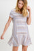 Vestido Spring con Print de Lineas Cuello V