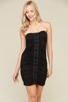Vestido Ribbed Strapless de Stripes Frontales