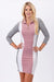 Vestido Tank Dusty Rose y Gris Claro