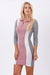 Vestido Tank Dusty Rose y Gris Claro