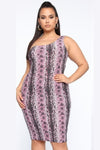 Vestido Curvy Snake Print