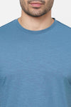 Playera Casual Celeste Manga Corta Tinted