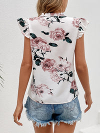 Thumbnail for Blusa French Style con Floral Print Manga Butterfly
