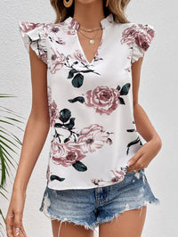 Thumbnail for Blusa French Style con Floral Print Manga Butterfly