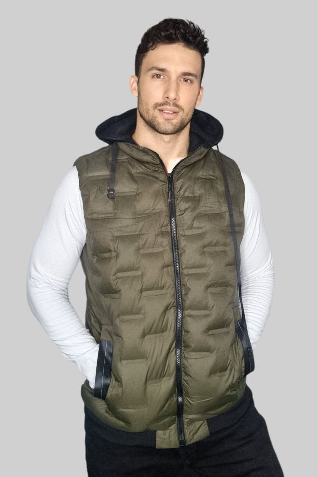 Chaleco Full Green Relieve con Capucha – Dresscode502