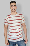 Playera Stripes Crema Terracota