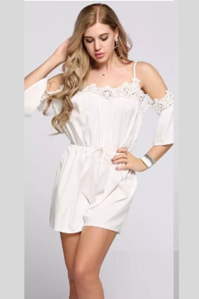Romper Blanco Strapless
